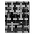 Monochromatic Woven Grid Graphic Rug