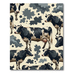 Black and White Farmhouse Cow Rug