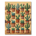 Desert Cactus Succulent Terracotta Garden Rug
