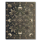 Ornate Bronze Floral Star Medallion Rug