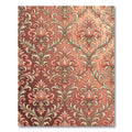 Coral Pink Ornate Scroll Medallion Rug