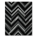 Modern Gray Monochrome Chevron Rug