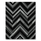 Modern Gray Monochrome Chevron Rug