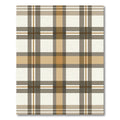 Brown Beige White Plaid Rug