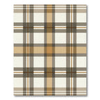Brown Beige White Plaid Rug