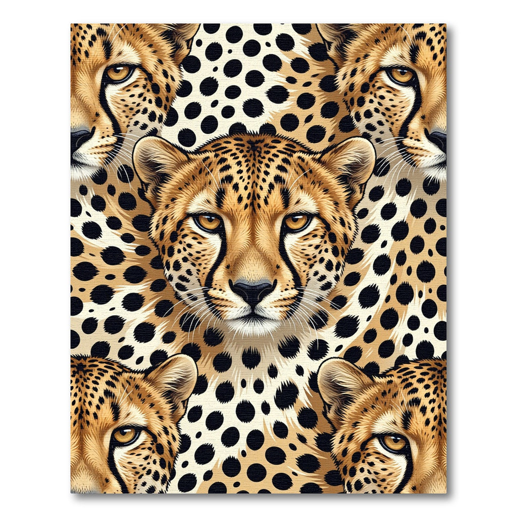 Golden Cheetah Spots Seamless Portrait Rug
