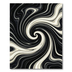 Monochrome Liquid Marble Swirl Rug