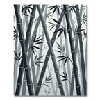 Monochrome Bamboo Forest Grove Rug