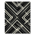 Monochromatic Minimalist Geometric Angular Stripe Rug
