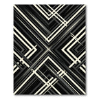 Monochromatic Minimalist Geometric Angular Stripe Rug
