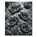 Monochromatic Poppy Floral Cluster Rug