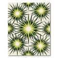 Mid-Century Olive Green Sunburst Rug