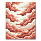 Crimson Clouds Aerial Dreamscape Rug