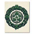 Celtic Shamrock Intertwined Vine Green Medallion Rug