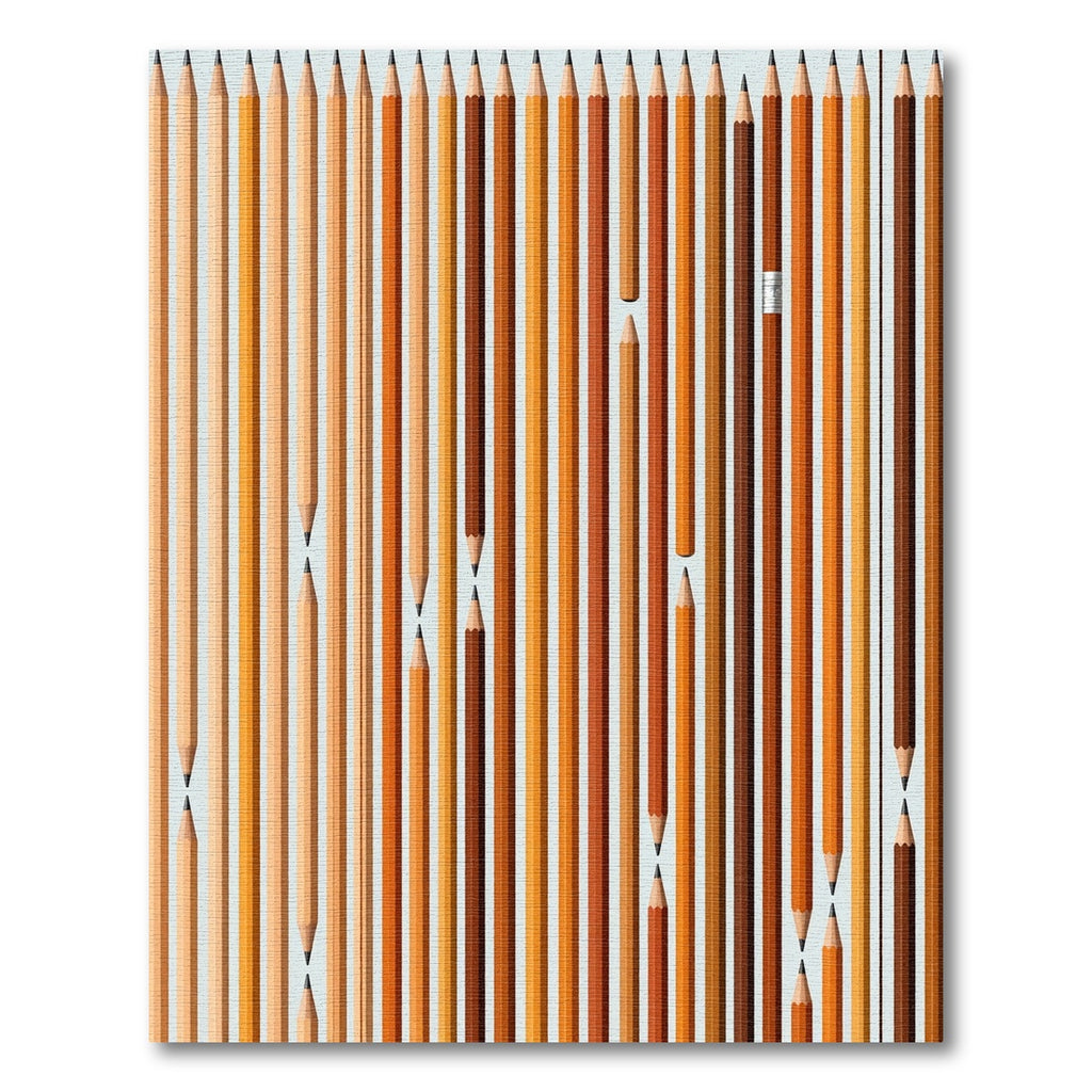 Gradient Pencils Abstract Vertical Arrangement Rug