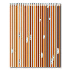Gradient Pencils Abstract Vertical Arrangement Rug