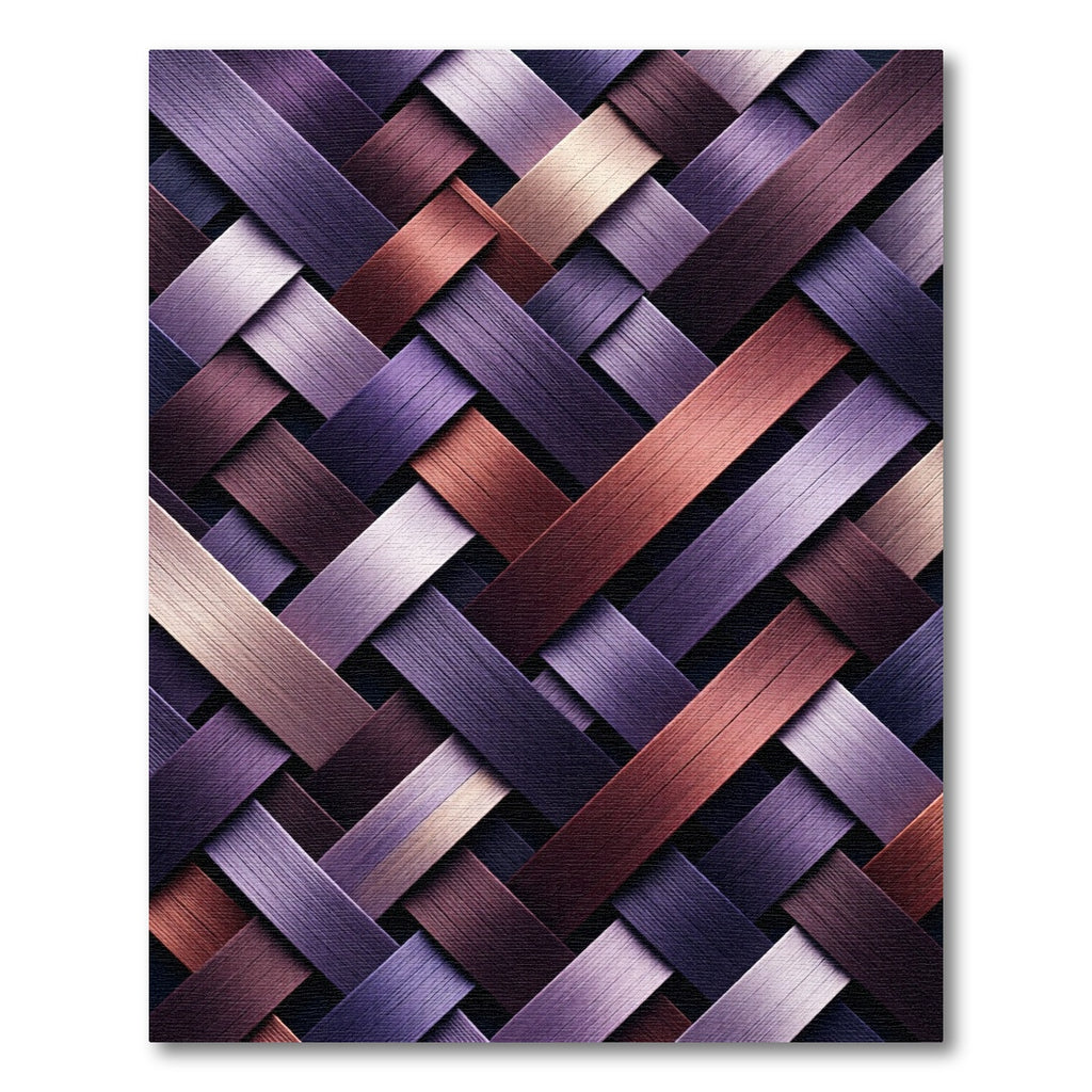 Woven Plum Copper Diagonal Threads Rug