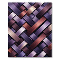 Woven Plum Copper Diagonal Threads Rug