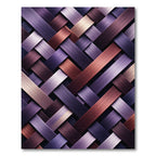 Woven Plum Copper Diagonal Threads Rug