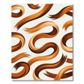 Earthy Terracotta Swirling Ribbon Texture Rug