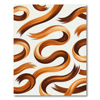 Earthy Terracotta Swirling Ribbon Texture Rug