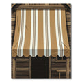 Rustic Earthy Tone Striped Awning Rug