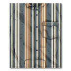 Vertical Stripe Canvas Look Rug