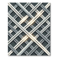 Modern Gray Intersecting Lines Rug
