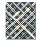 Modern Gray Intersecting Lines Rug