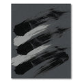 Modern Abstract Monochrome Brush Stroke Rug