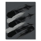 Modern Abstract Monochrome Brush Stroke Rug