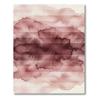 Dusty Rose Watercolor Cloud Lines Rug