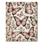 Blush Pink Butterfly Garden Meadow Rug