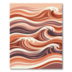 Earthy Tones Abstract Wave Composition Rug