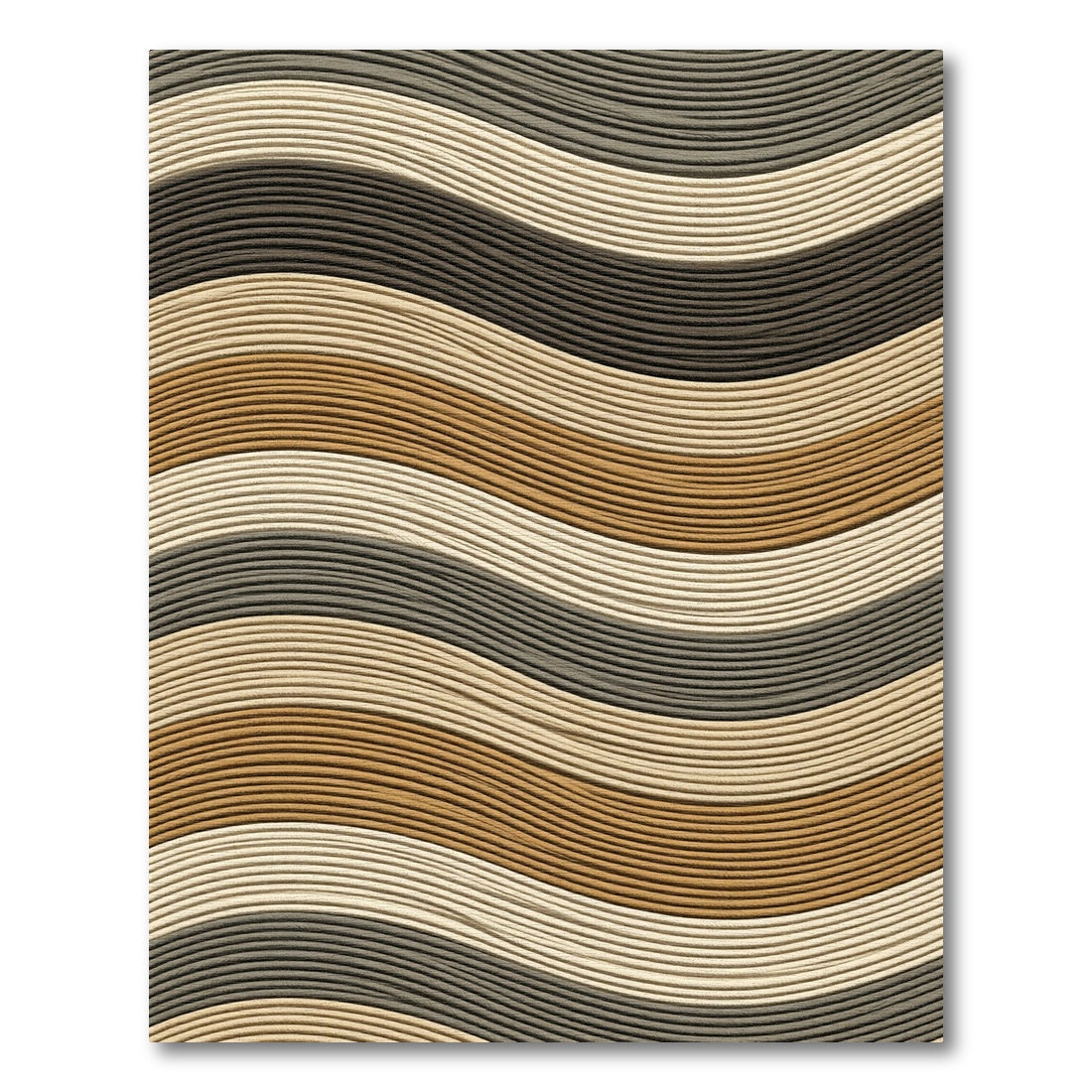 Textured Swirls Sandstone Ochre Rug