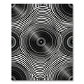 Monochrome Abstract Vinyl Record Ripple Rug