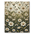 Vintage Cream Wildflower Meadow Garden Rug
