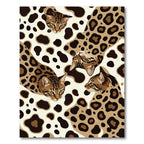 Brown Feline Spots Abstract Composition Rug