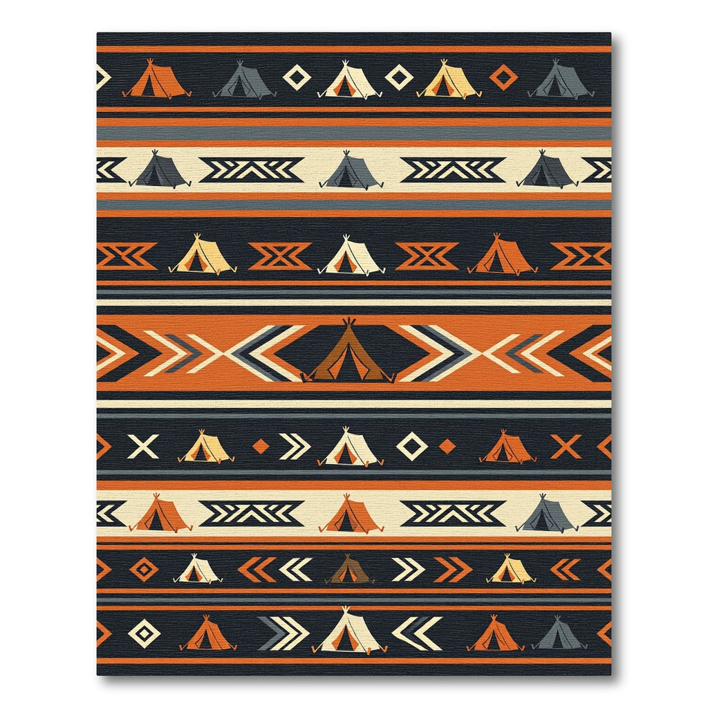 Geometric Southwestern Tent Earth Tone Rug