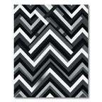 Modern Monochrome Chevron Geometric Abstract Rug