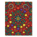Vivid Floral Medallion Carousel Rug
