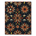 Earthy Feathered Starburst Geometric Thunderstorm Rug