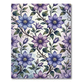 Elegant Purple Clematis Botanical Floral Rug