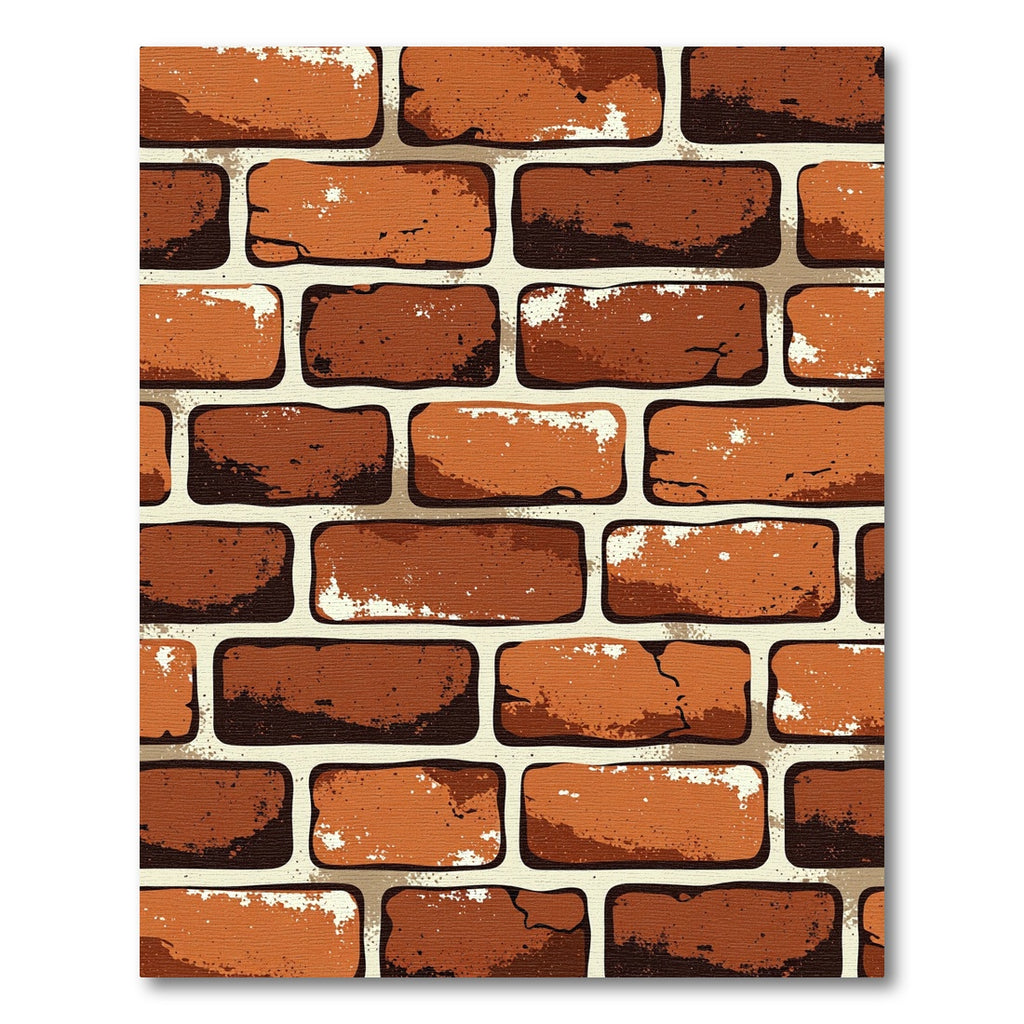 Rustic Orange Brick Texture Rug