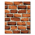 Rustic Orange Brick Texture Rug