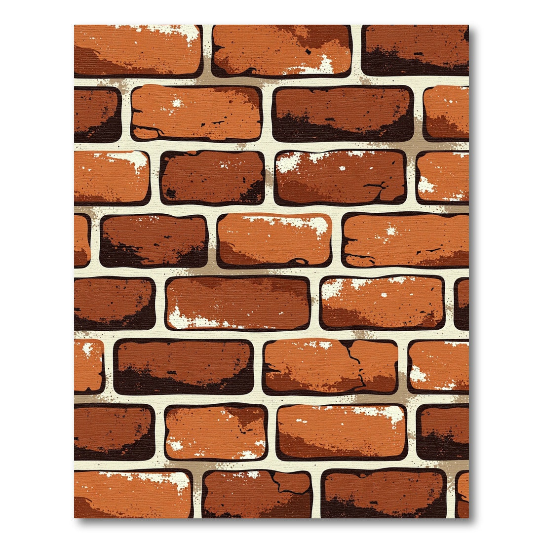 Rustic Orange Brick Texture Rug