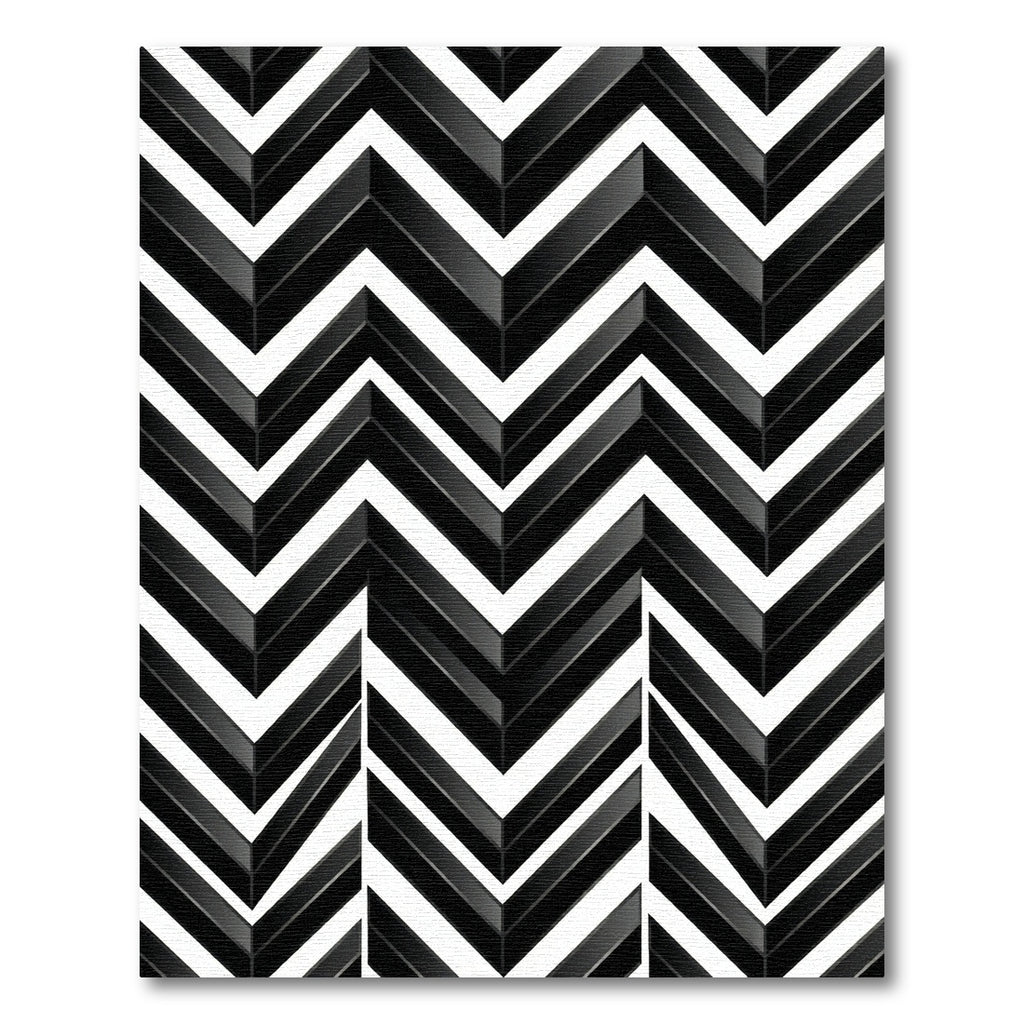 Monochromatic Chevron Angled Layers Rug