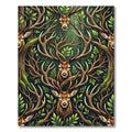 Enchanted Woodland Stag Antler Forest Rug