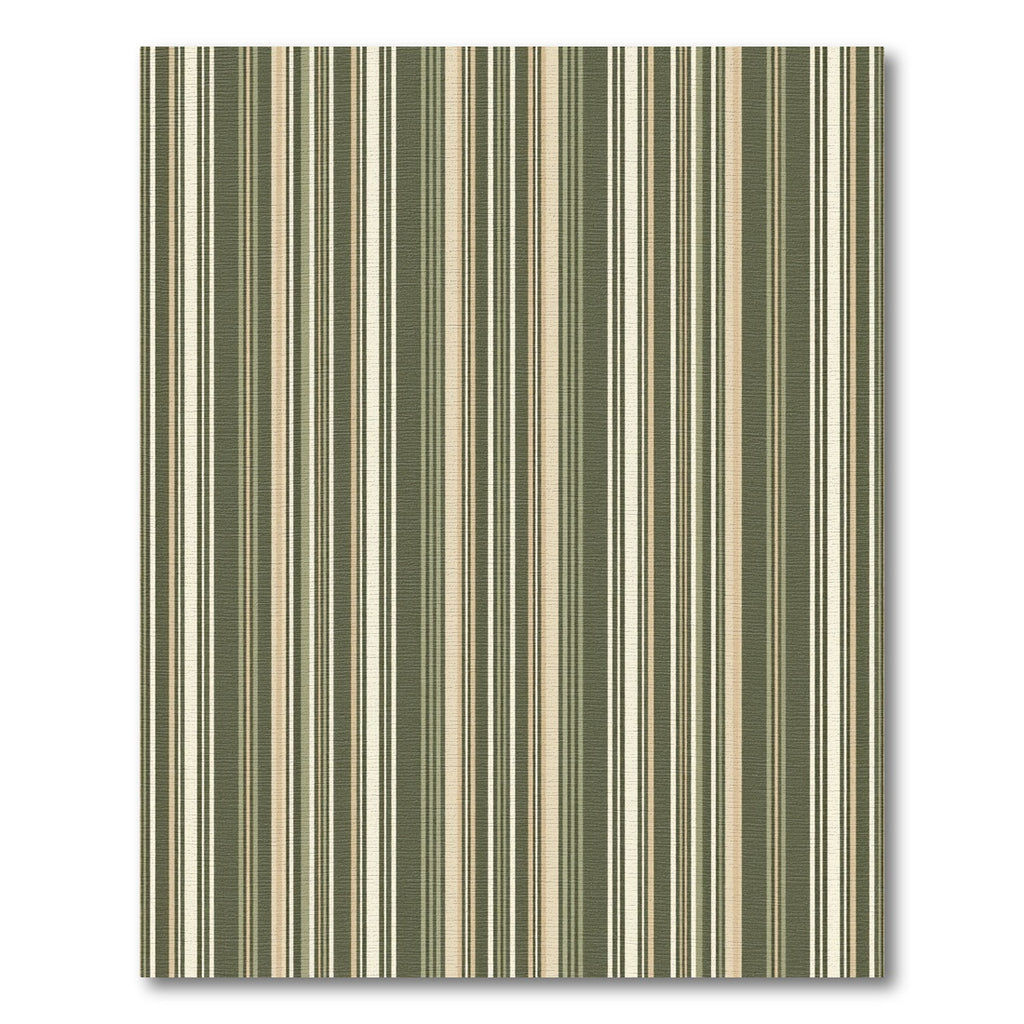 Olive Green Earth Tone Vertical Stripes Rug