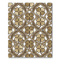 Rich Brown Clover Trellis Arabesque Rug